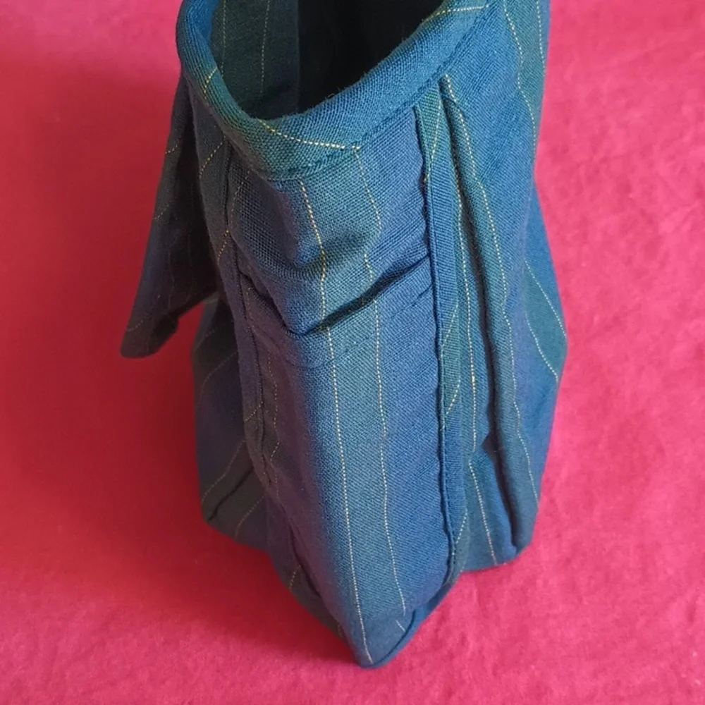 Longaberger Collectors Club 5 Year Anniversary Basket Liner Navy Green NWT